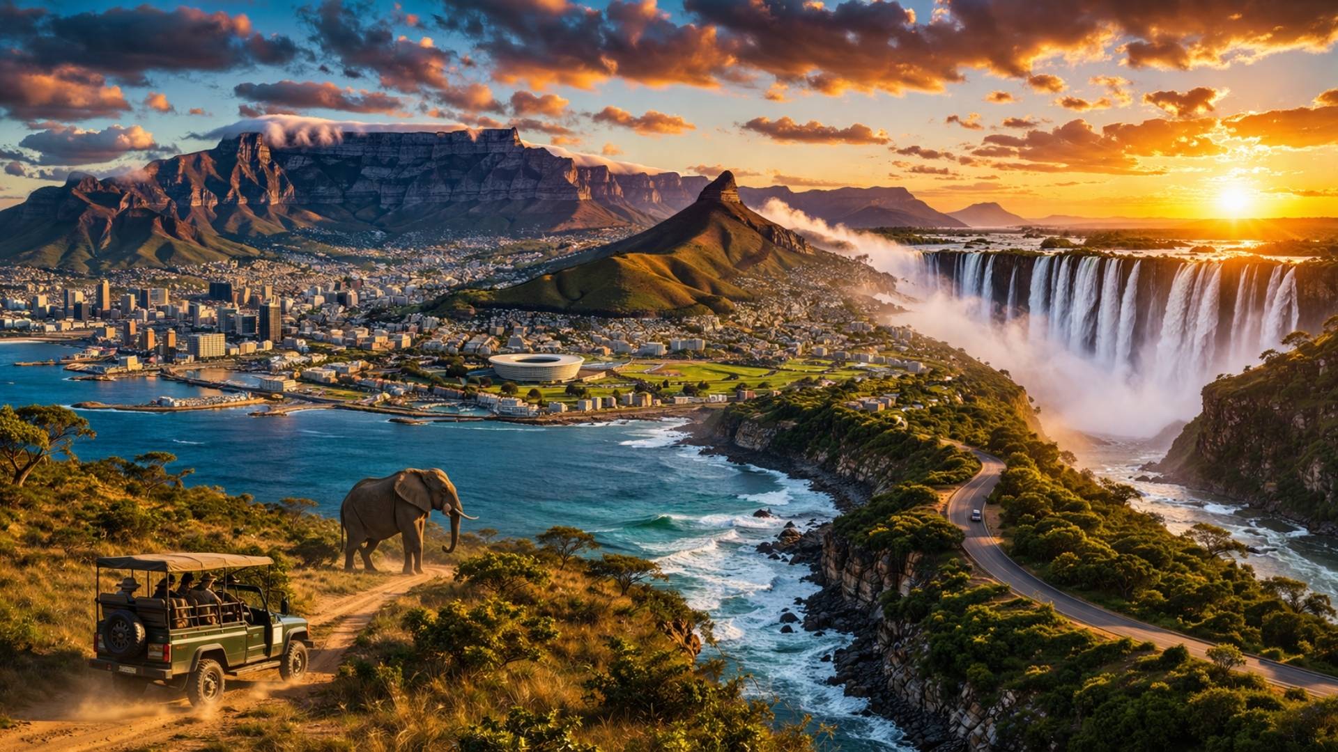 Imagine de prezentare pentru Circuit AFRICA DE SUD și CASCADA VICTORIA