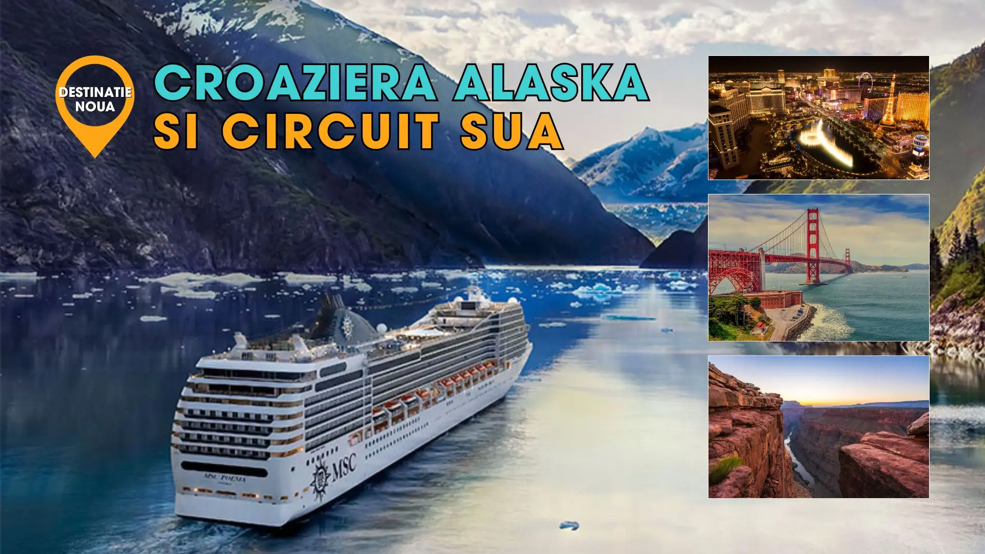 Imagine de prezentare pentru Croazieră ALASKA și Circuit COASTA DE VEST SUA